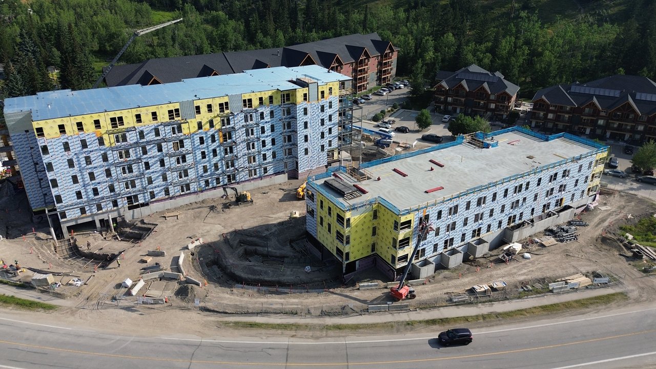In-progress photo of the 100 Palliser Lane building project