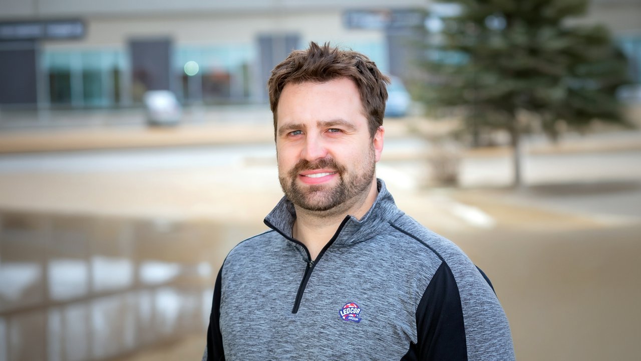 A portrait of Chris King, a Ledcor superintendent