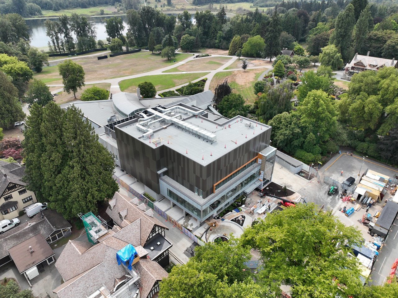 Aerial photo of the Shadbolt Centre and Art Studios