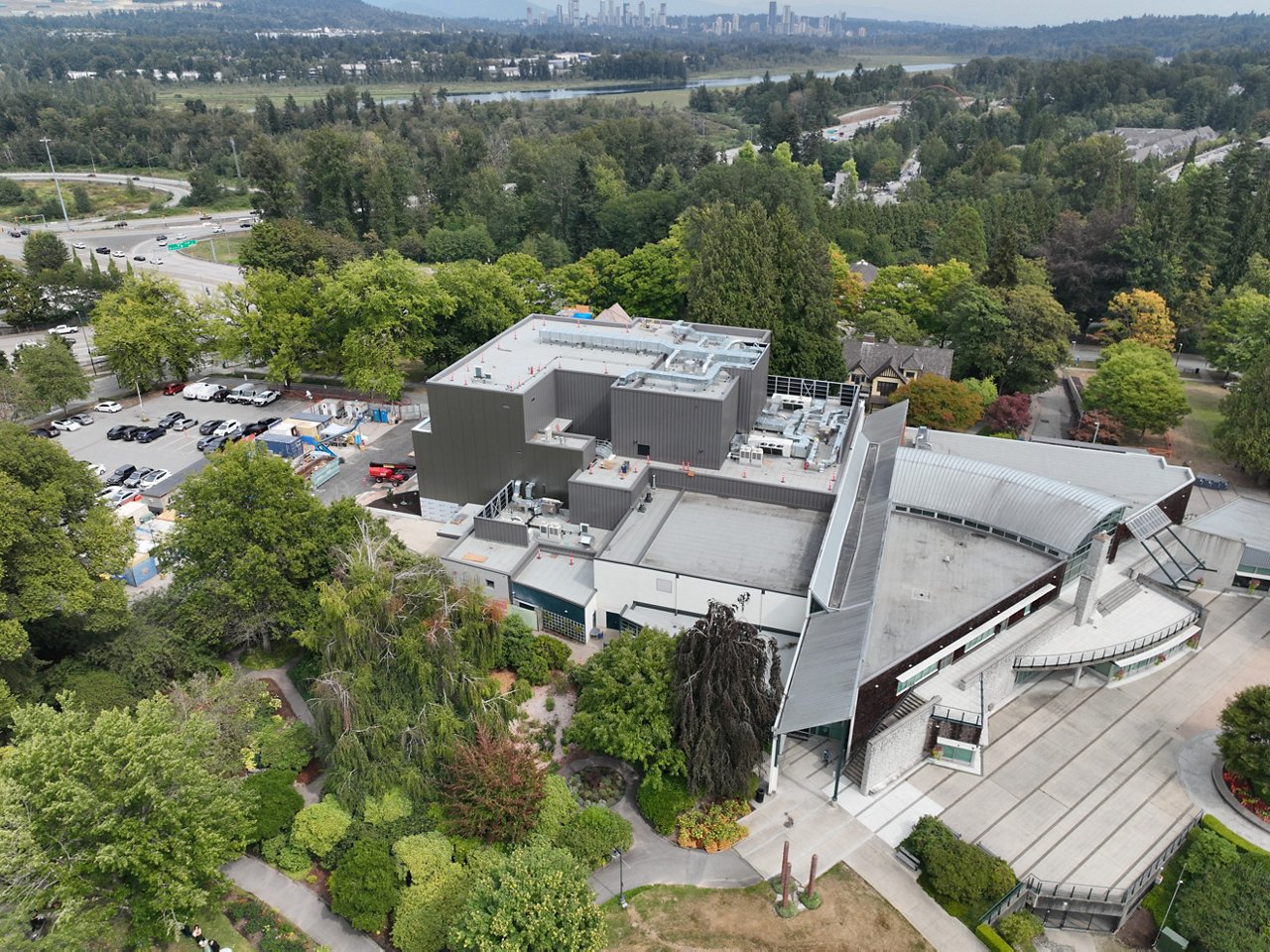 Aerial photo of the Shadbolt Centre and Art Studios