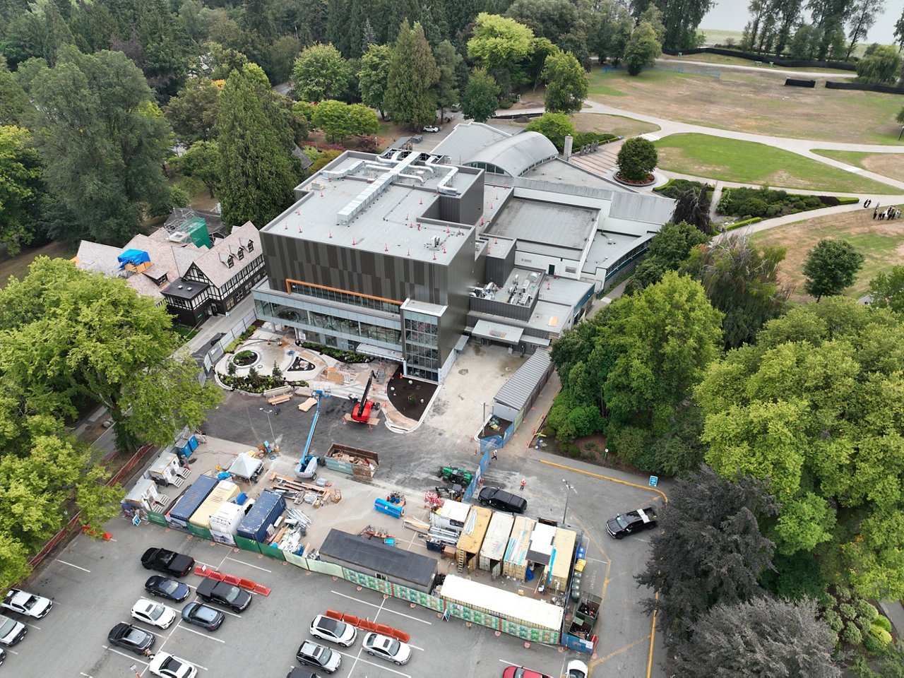 Aerial photo of the Shadbolt Centre and Art Studios