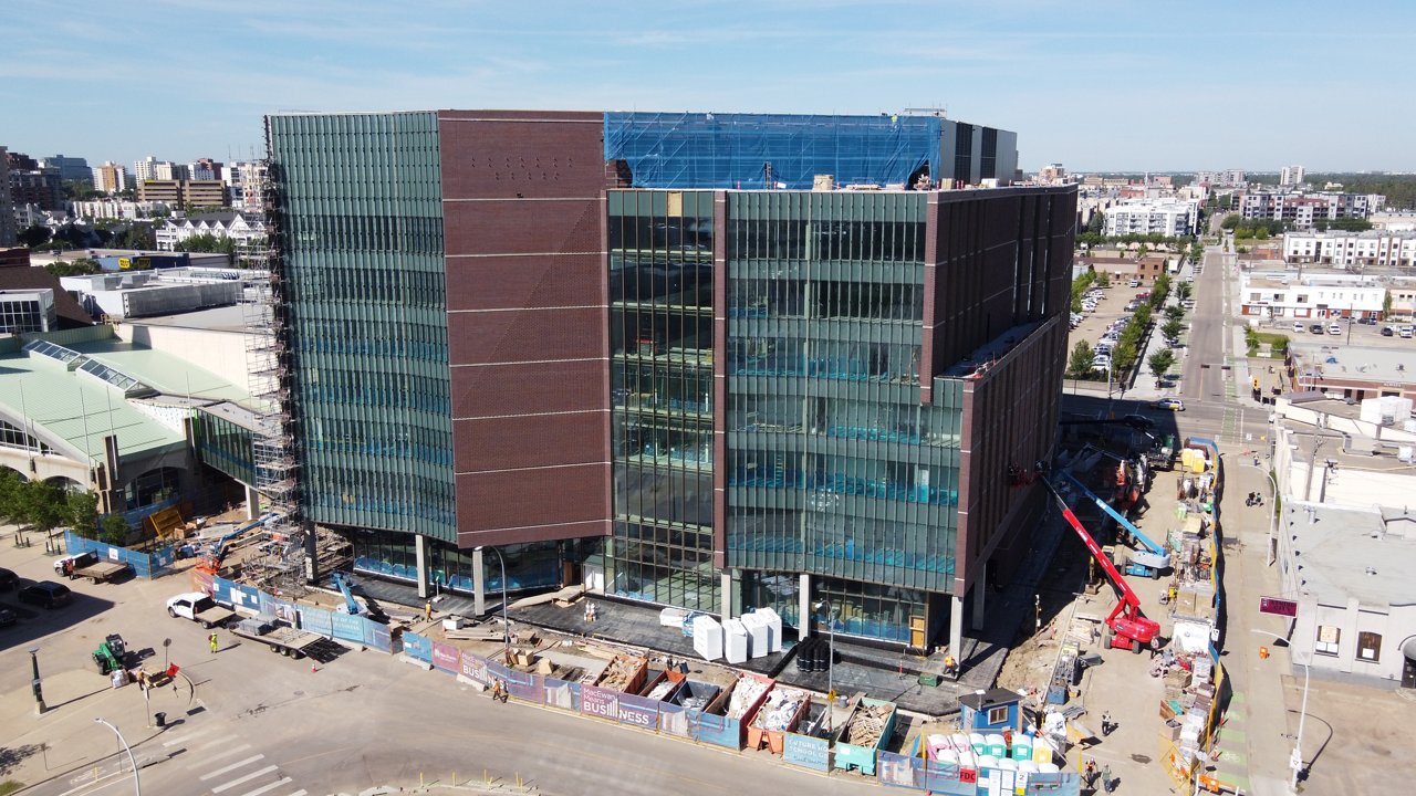 An exterior photo of the MacEwan School of Business