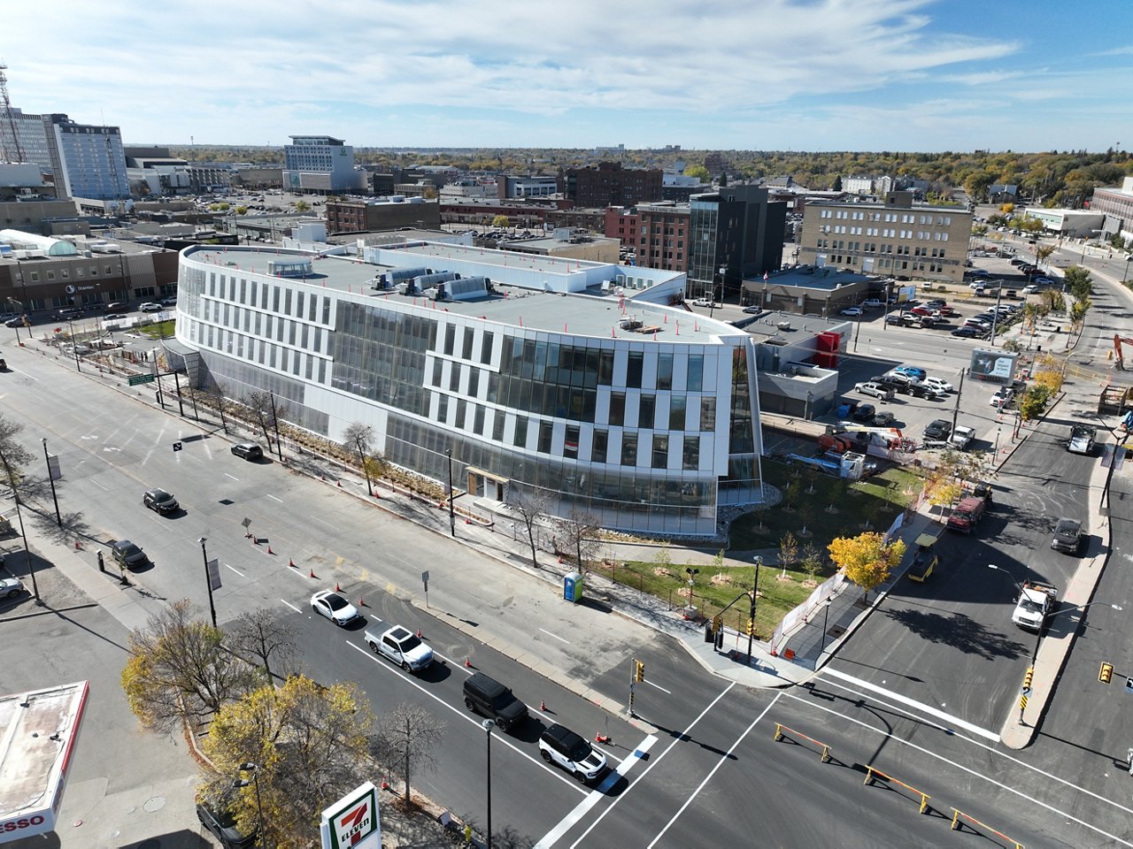 Exterior aerial photo of the New Central Library building